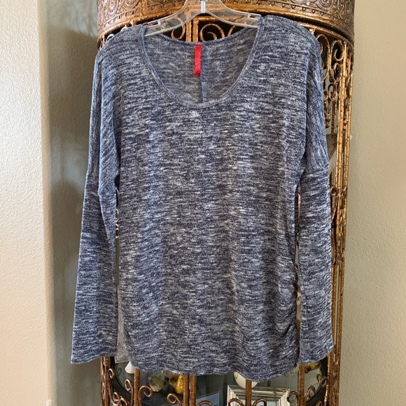 Tops - Navy/White Speckled Maternity Blouse/Sweater